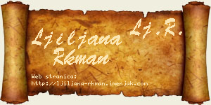 Ljiljana Rkman vizit kartica